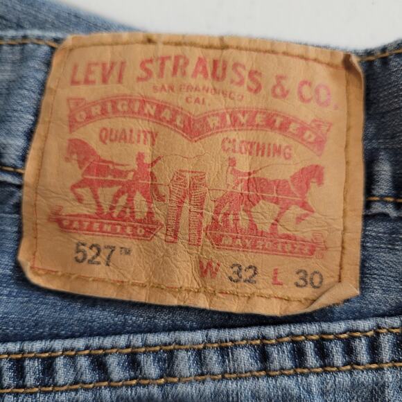 Levi's 527 Bootcut Jeans Men 32x30* Medium Wash Front Whiskering - Picture 4 of 10